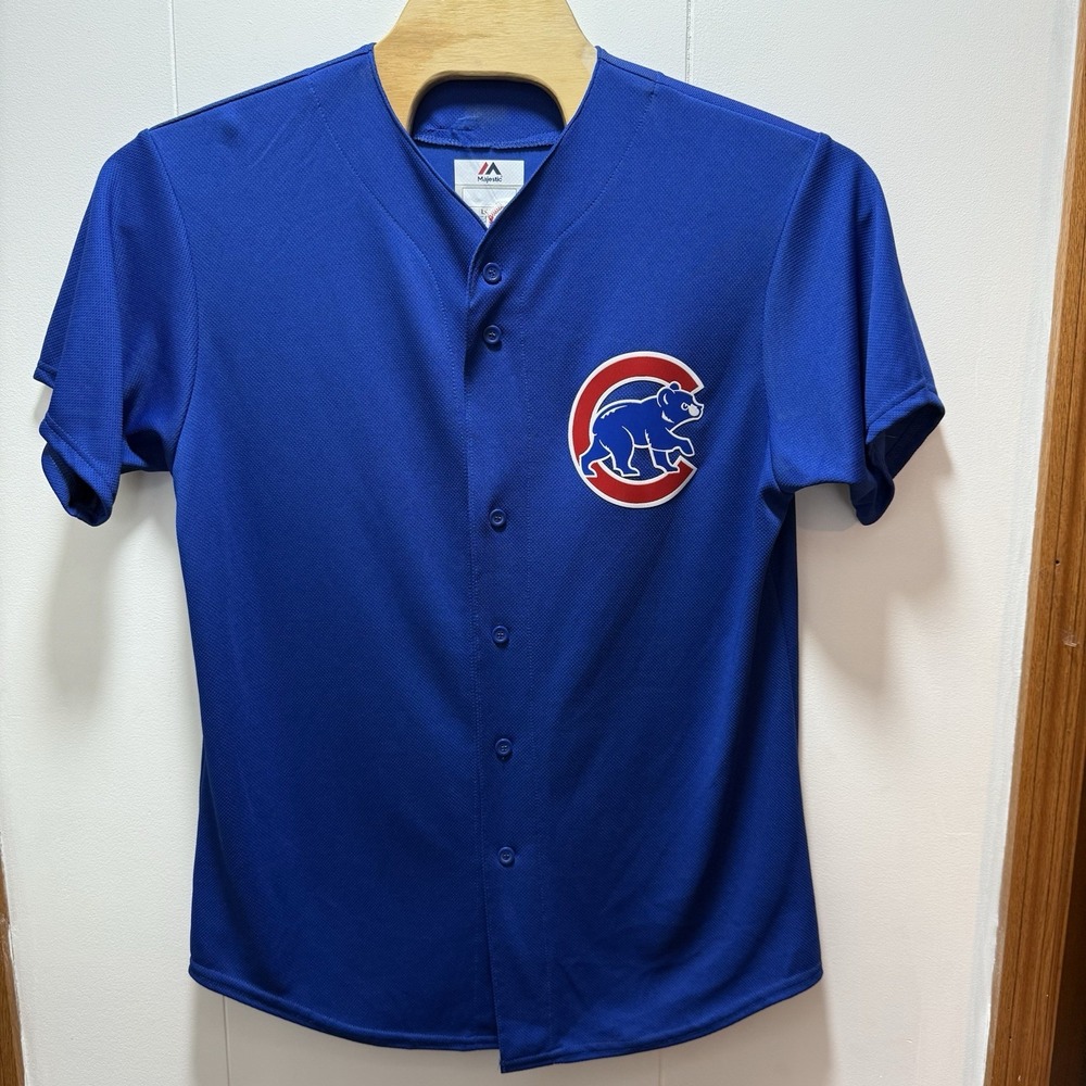 Majestic Men's‎ Chicago Cubs Jersey Blue Size Large Robel Garcia #1 Cool Base